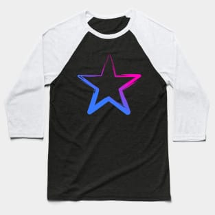 Star Shaped Abstract Brush Baseball T-Shirt